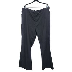 Dickies Black 2X TL Work Pant Elastic Drawstring Waist Pocket Lightweight Cotton